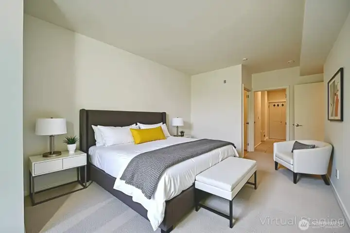 Generous primary suite with space to unwind.