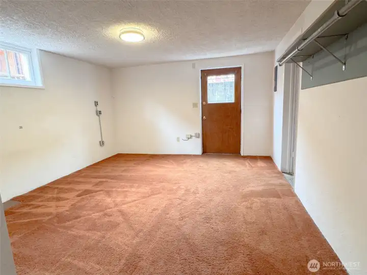 Downstairs bonus room in its current form