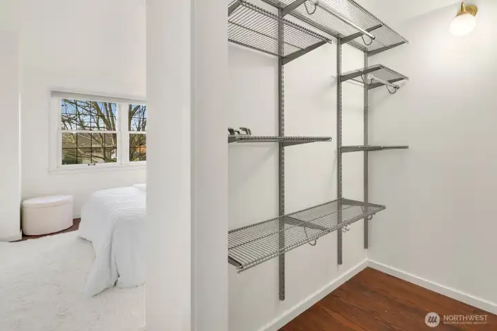 Primary suite: huge walk-in closet suite.