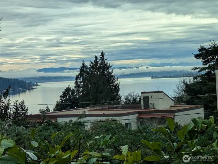 Southeast facing views of Lake Washington and Mount Rainier