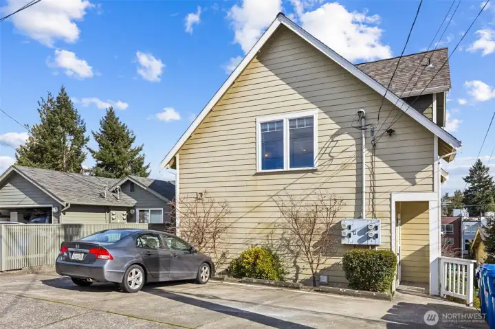 Dedicated parking space right in front of the home—making everyday arrivals and unloading groceries easy.