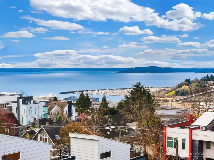 Eliott Bay Marina from your primary suite