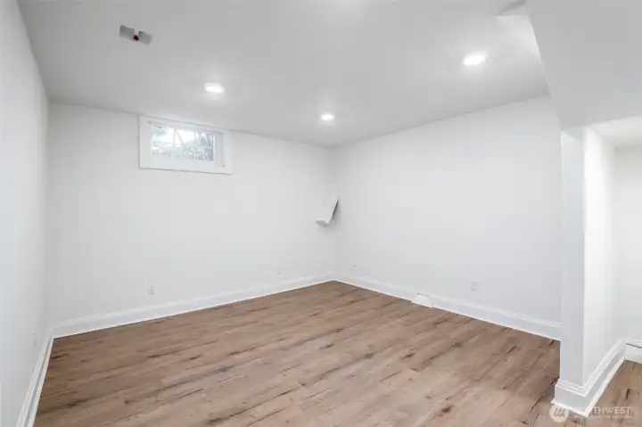 This bonus room in the basement has endless possibilities