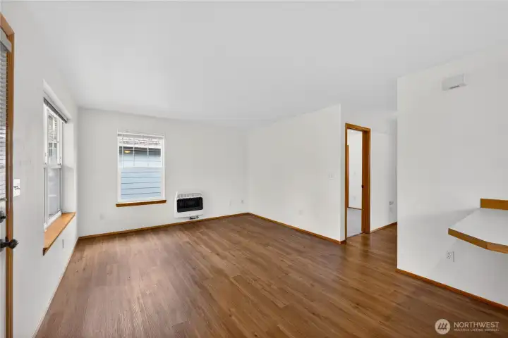 A newly installed gas heater enhances the home’s comfort, creating a warm and inviting atmosphere.