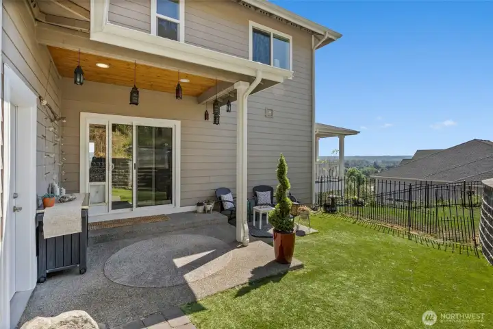Covered Patio & Access to the Attached 3 car garage