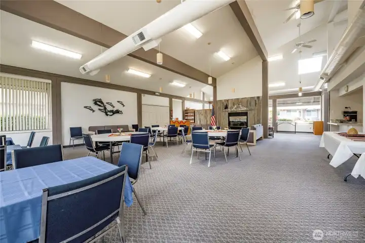 Clubhouse entertaining area, Kitchen to the right.