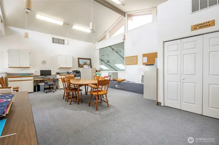 Office in the clubhouse.