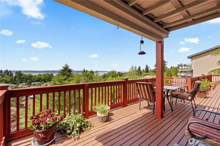 Covered deck from the main floor