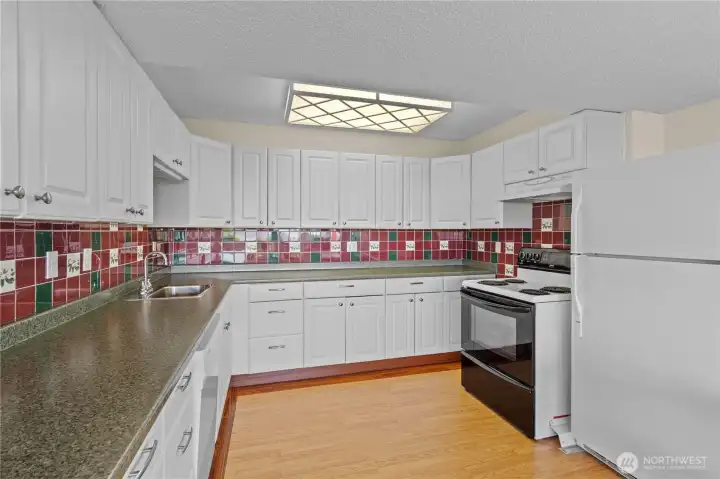 Kitchen it large with ample counters!