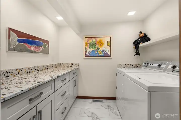 All new laundry room with matching granite to the bathrooms. These new washer & dryers are included. All new laundry room with matching granite to the bathrooms. These new washer & dryers are included.