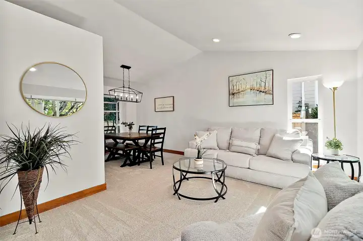Bright, sun-filled front living room. Bright, sun-filled front living room.