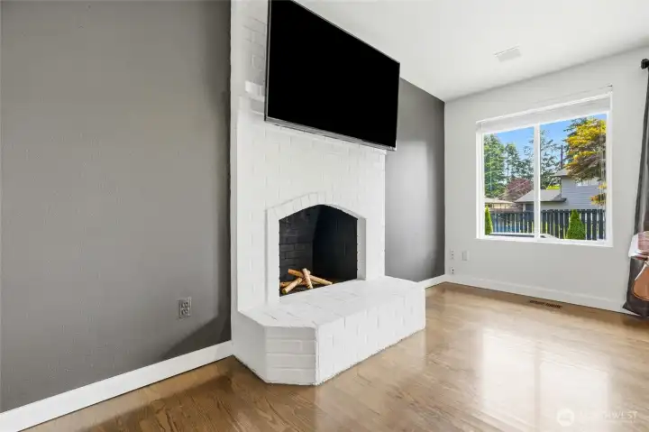 Fireplace is super charming, the insert has been removed