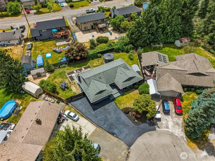 The home has presence, the freshly painted/sealed driveway really make this home stand out