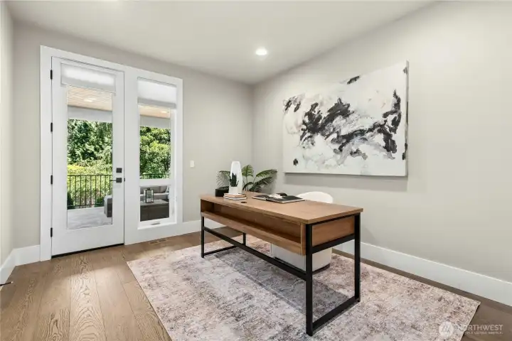 Fits queen sized bed and opens to covered patio.