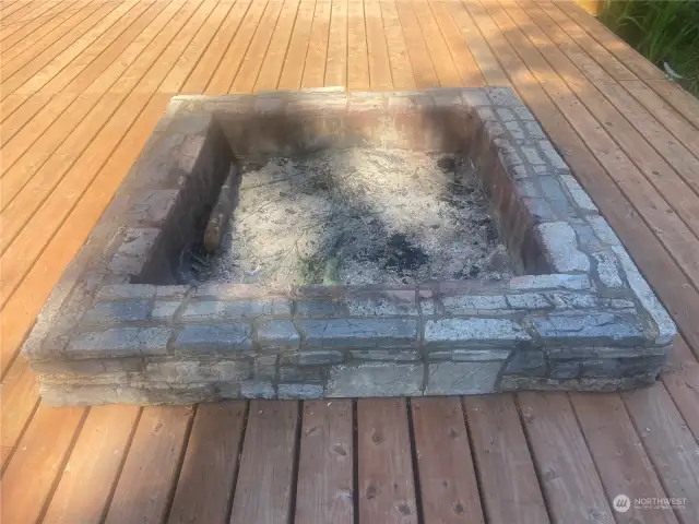 Large built in firepit