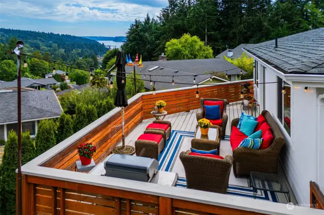 Large Deck off the Kitchen with lovely views