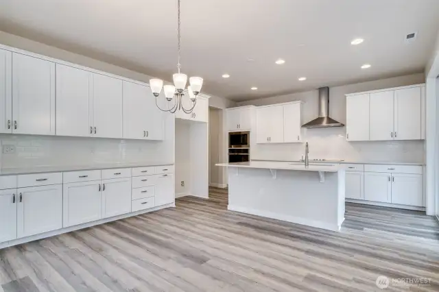 Photo not from actual home. Kitchen will feature matte black finishes