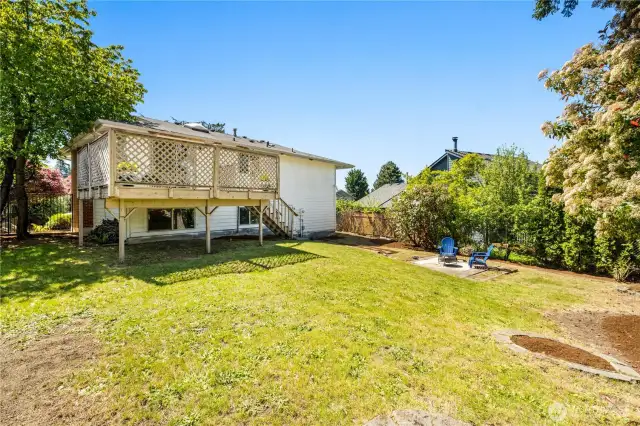 There's plenty of garden space, and room for a play set!