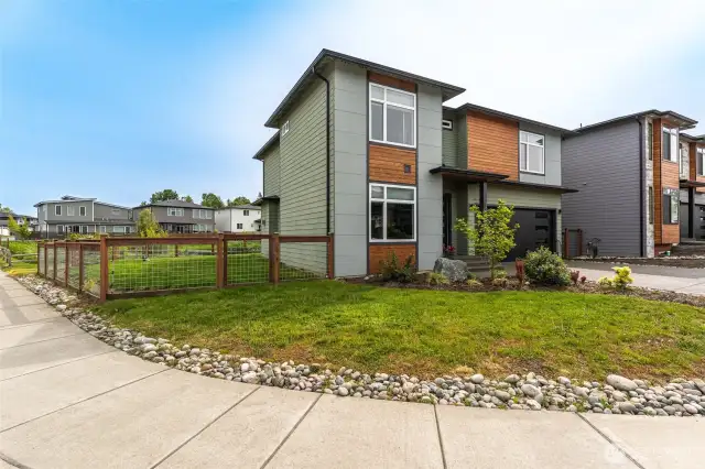 Fully fenced back and side yard