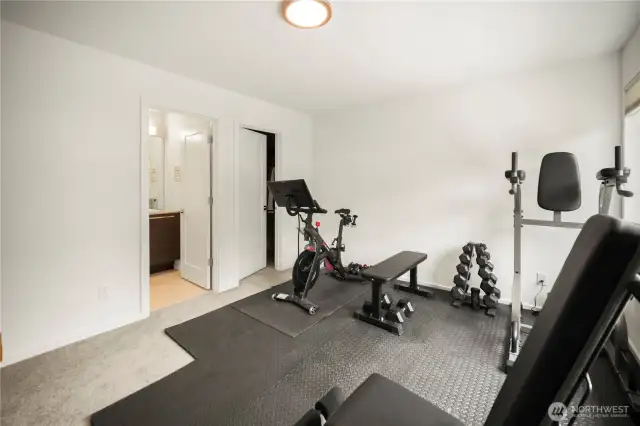 Fourth bedroom currently used as a gym
