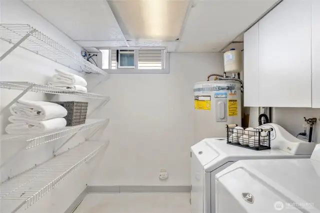 laundry room with storage