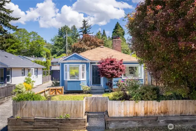 newer fence in front of the home