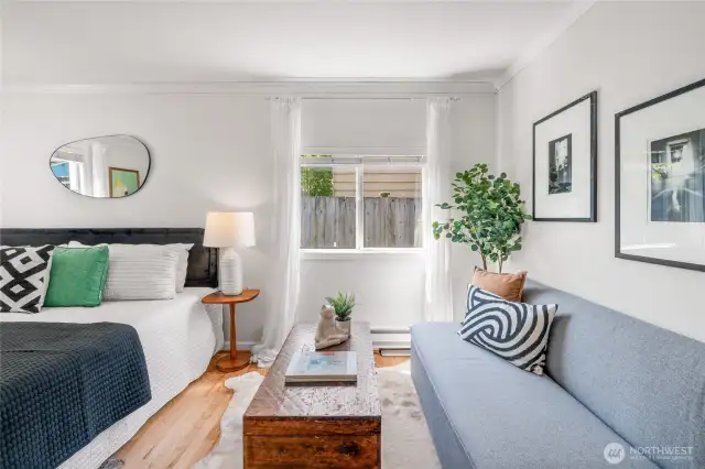 spacious upstairs bedroom 1 seating area
