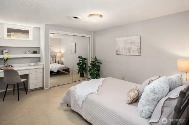 On the lower level you have an additional bedroom and 3/4 bath.