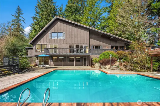 Rare ultimate private estate on 1.27 acres, spanning two tax parcels. Perfect opportunity to add an ADU for guests or rental income. A unique blend of space, privacy.
