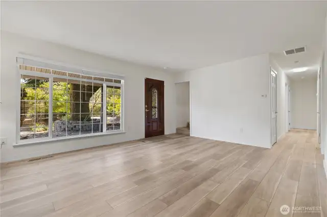 Entry with living room