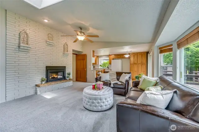 If you like open concept, but want some division you can close the door leading to the Dining and Living Rooms for an extra quiet space.