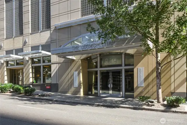The Cosmopolitan is a luxury high-rise condominium building located in the heart of downtown Seattle