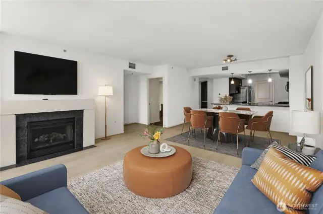 Living room. Virtually staged