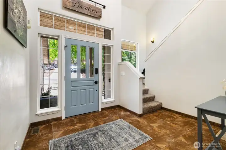 Spacious entry area
