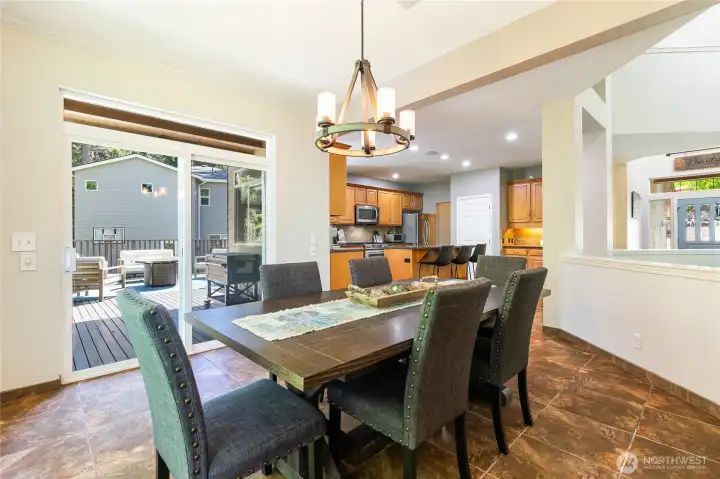 Dining area just off the kitchen