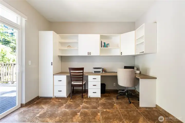 Bedroom on main floor currently used as an office
