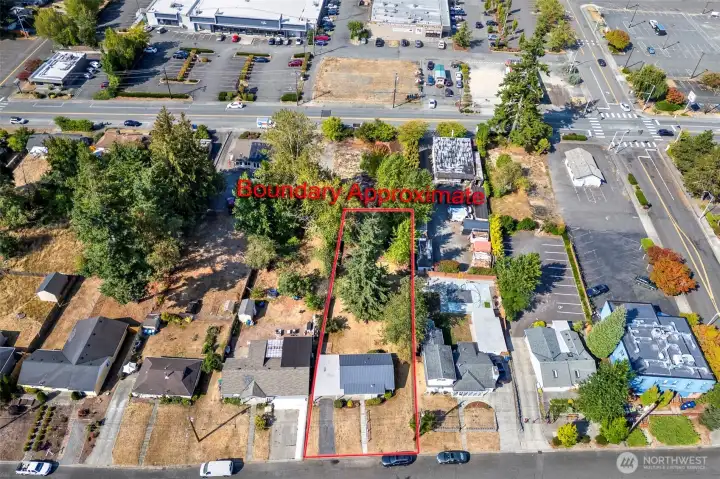Property adjoins commercial property on 56th Ave W, a main commercial corridor in Mountlake Terrace