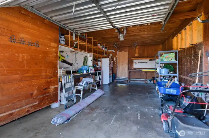 The home has a large single car garage, use your imagination with this extra space.