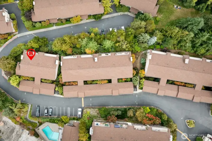 End unit, private, a trail away from pool & clubhouse