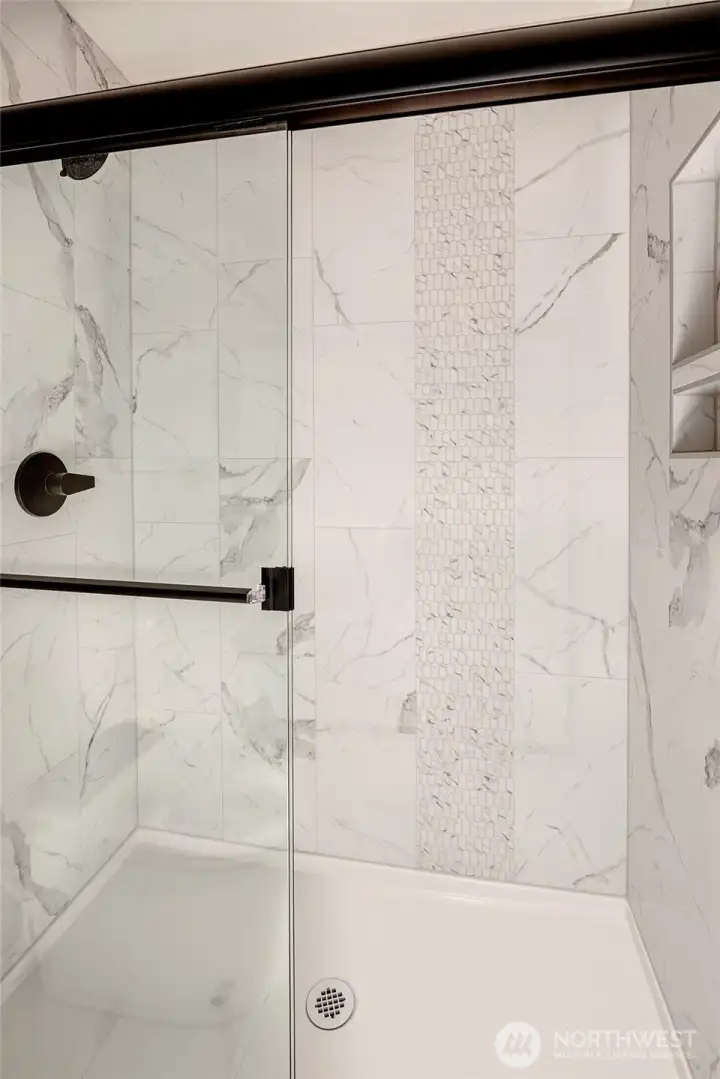 Luxury shower in primary bath