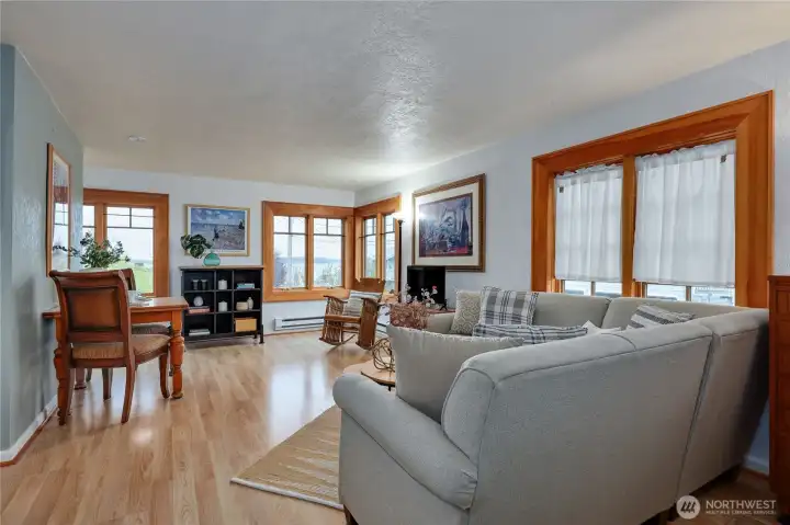 #3 South unit living room with views over Port Townsend Bay