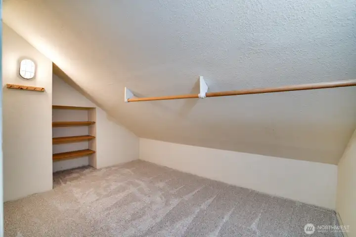 Storage above the stairs