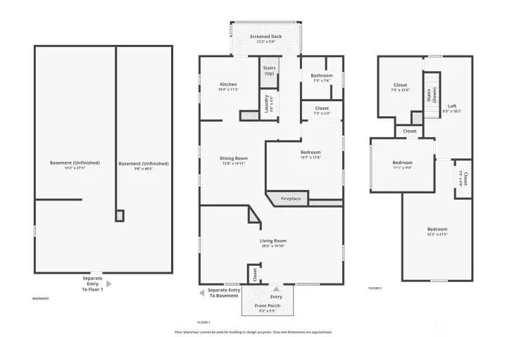 Home layout. Previous plans to add to the home are available upon request. The options to add to the home would add an additional bedroom and bath to the third floor.