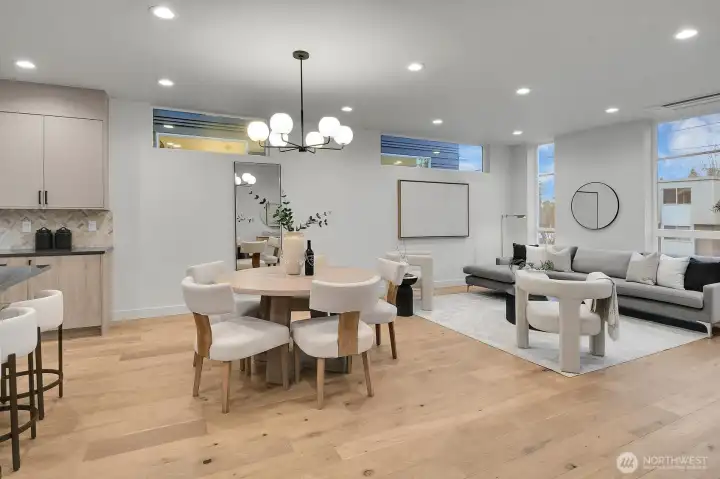 featuring windows and natural light coming from all four walls