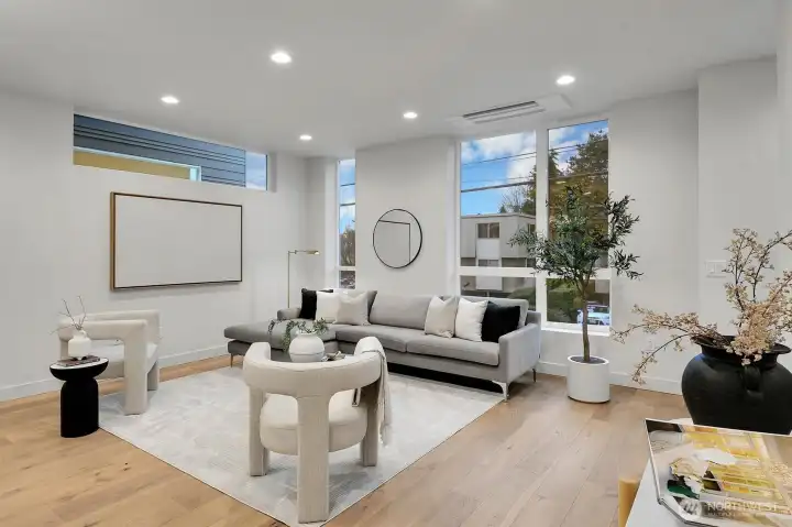 in a 22 foot wide format, much larger than most other townhomes, and