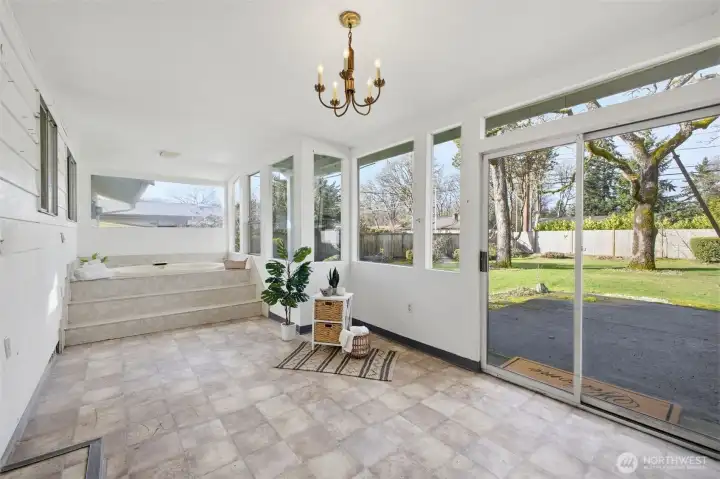Featuring a blank canvas, this sunroom is ready to be transformed into whatever suits your lifestyle.