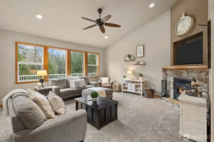 Expansive windows frame natural beauty and immediately draw the outdoors in.