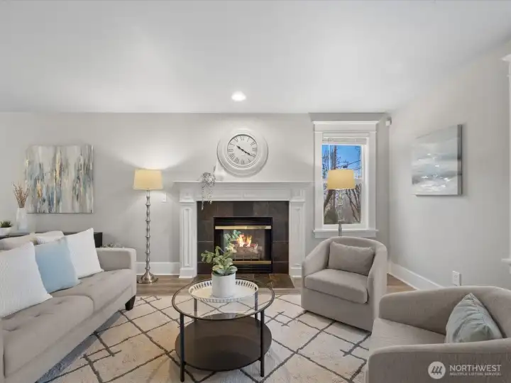 The living room is wonderful, spacious and comfortable. You'll appreciate the fireplace for cozy evenings.