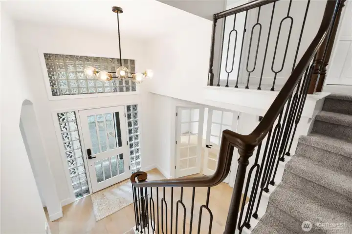 Beautifully Updated foyer and staircase.