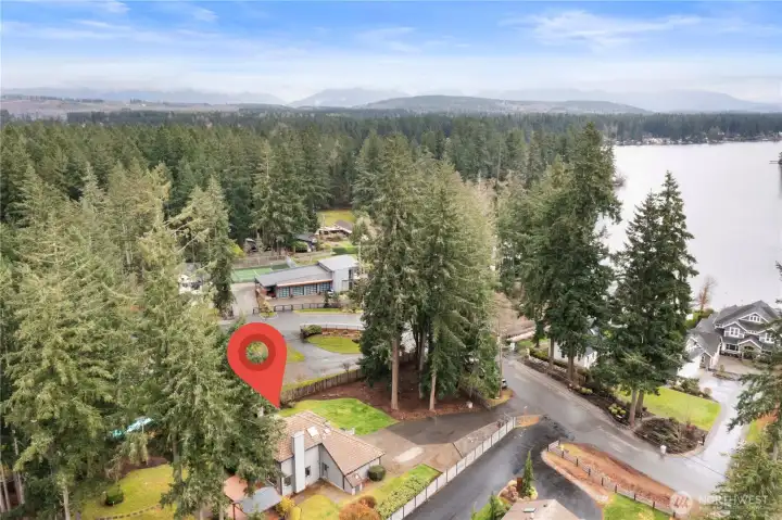 Home is located on the north side of Lake Sawyer, minutes to the public park/boat launch.